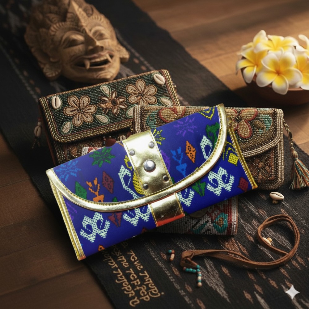 Dompet Tenun Endek atau Batik Dompet Tenun Endek atau Batik