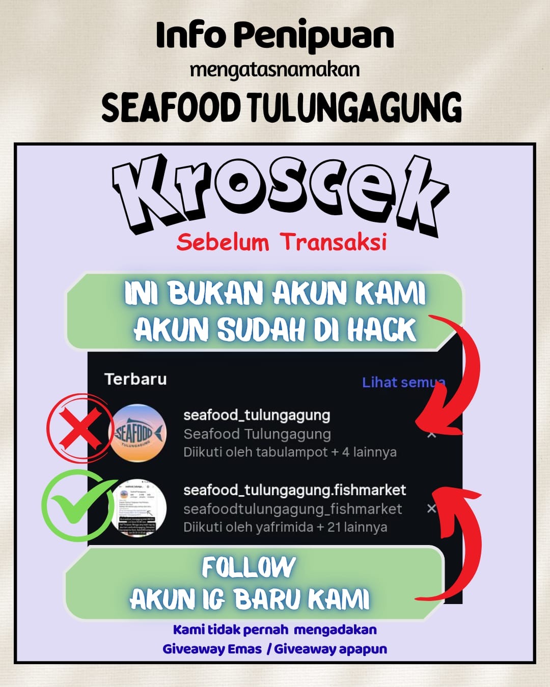 Follow akun i.g kami yang baru Follow akun i.g kami yang baru