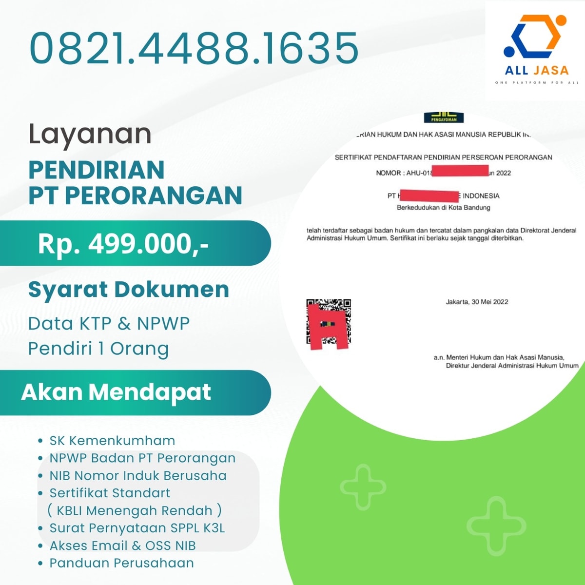 Jasa Pendirian PT Perorangan Murah Yogya Jogja Jasa Pendirian PT Perorangan Murah Yogya Jogja