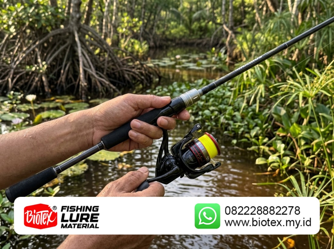 Joran dan reel spinning sebagai perlengkapan pemancing pemula. Joran dan reel spinning sebagai perlengkapan pemancing pemula.