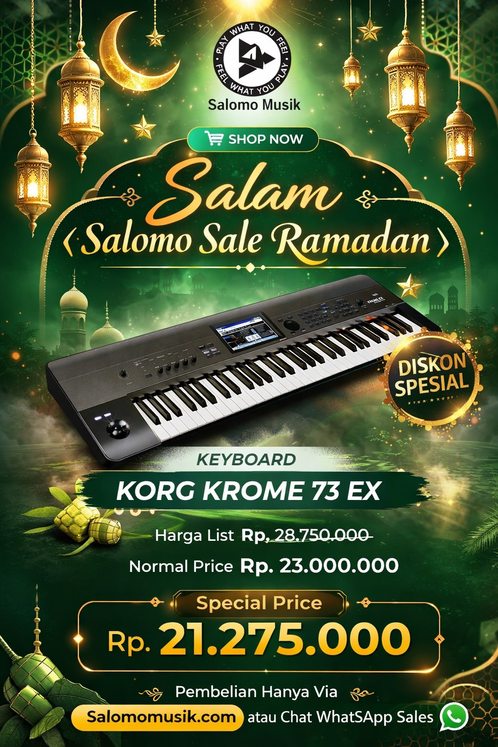 Promo SALAM (Salomo Sale Ramadan). KORG KROME 73 EX Harga Spesial! Promo SALAM (Salomo Sale Ramadan). KORG KROME 73 EX Harga Spesial!