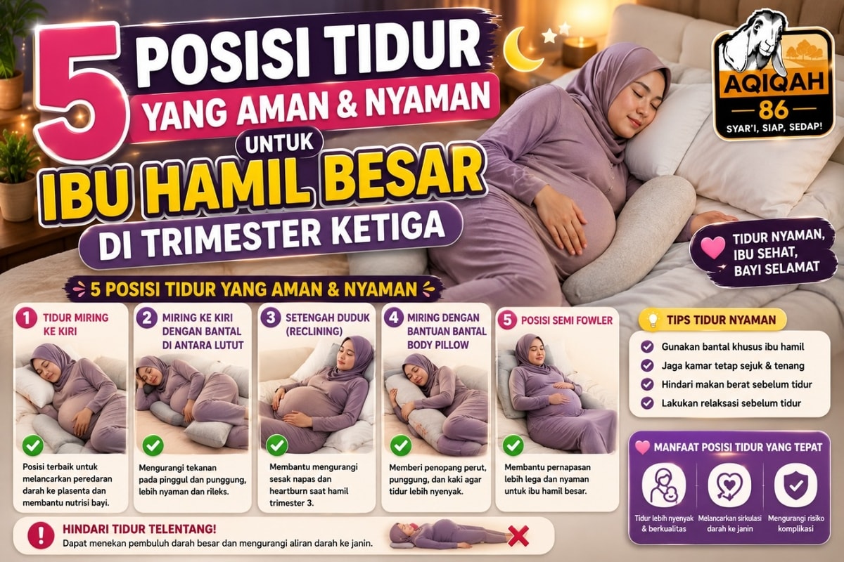 5 Posisi Tidur yang Aman dan Nyaman untuk Ibu Hamil Besar di Trimester Ketiga 5 Posisi Tidur yang Aman dan Nyaman untuk Ibu Hamil Besar di Trimester Ketiga