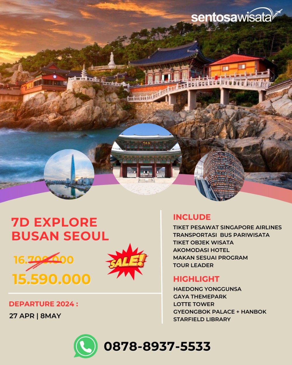 Paket Tour Seoul Busan 2024