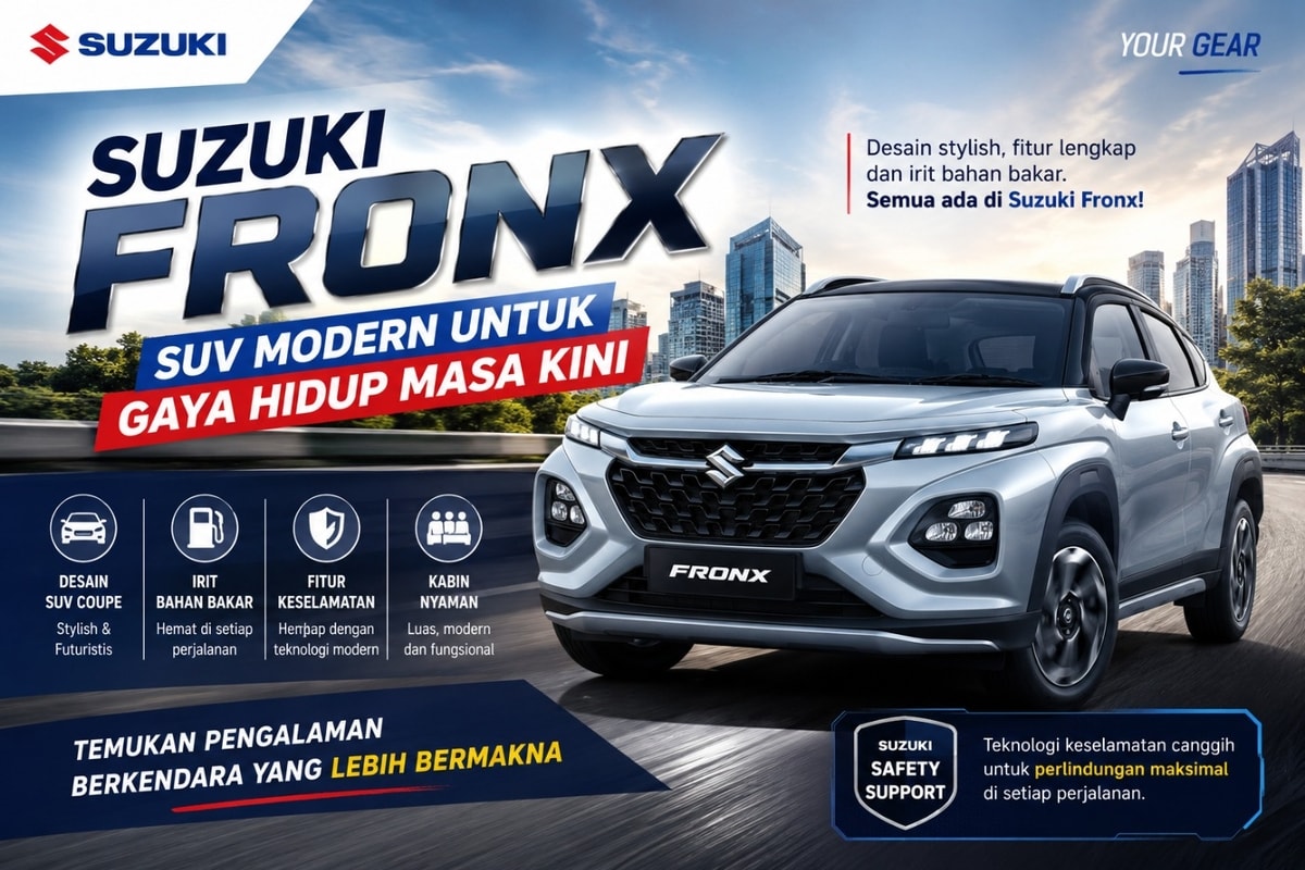 Suzuki FronX: SUV Modern yang Cocok untuk Gaya Hidup Masa Kini Suzuki FronX: SUV Modern yang Cocok untuk Gaya Hidup Masa Kini