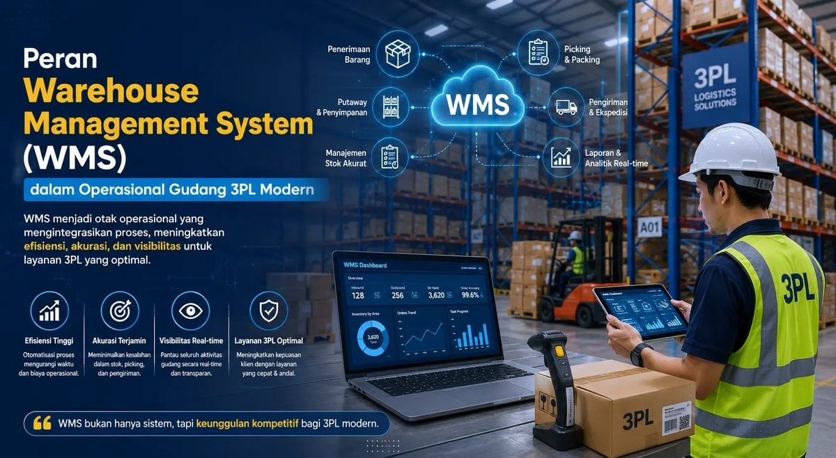 Peran Warehouse Management System (WMS) dalam Operasional Gudang 3PL Modern Peran Warehouse Management System (WMS) dalam Operasional Gudang 3PL Modern