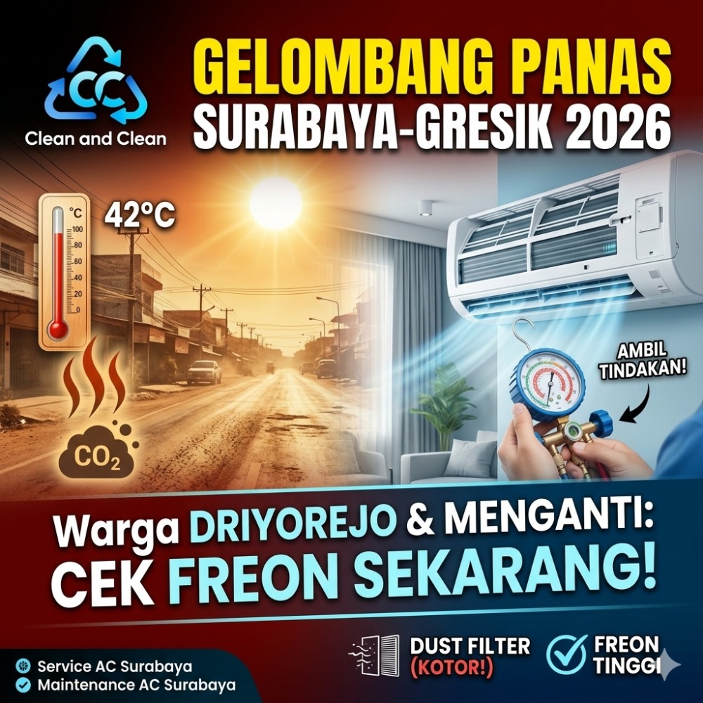 Menghadapi cuaca yang panas, Cek freon AC anda supaya kesejukannya masih terjaga