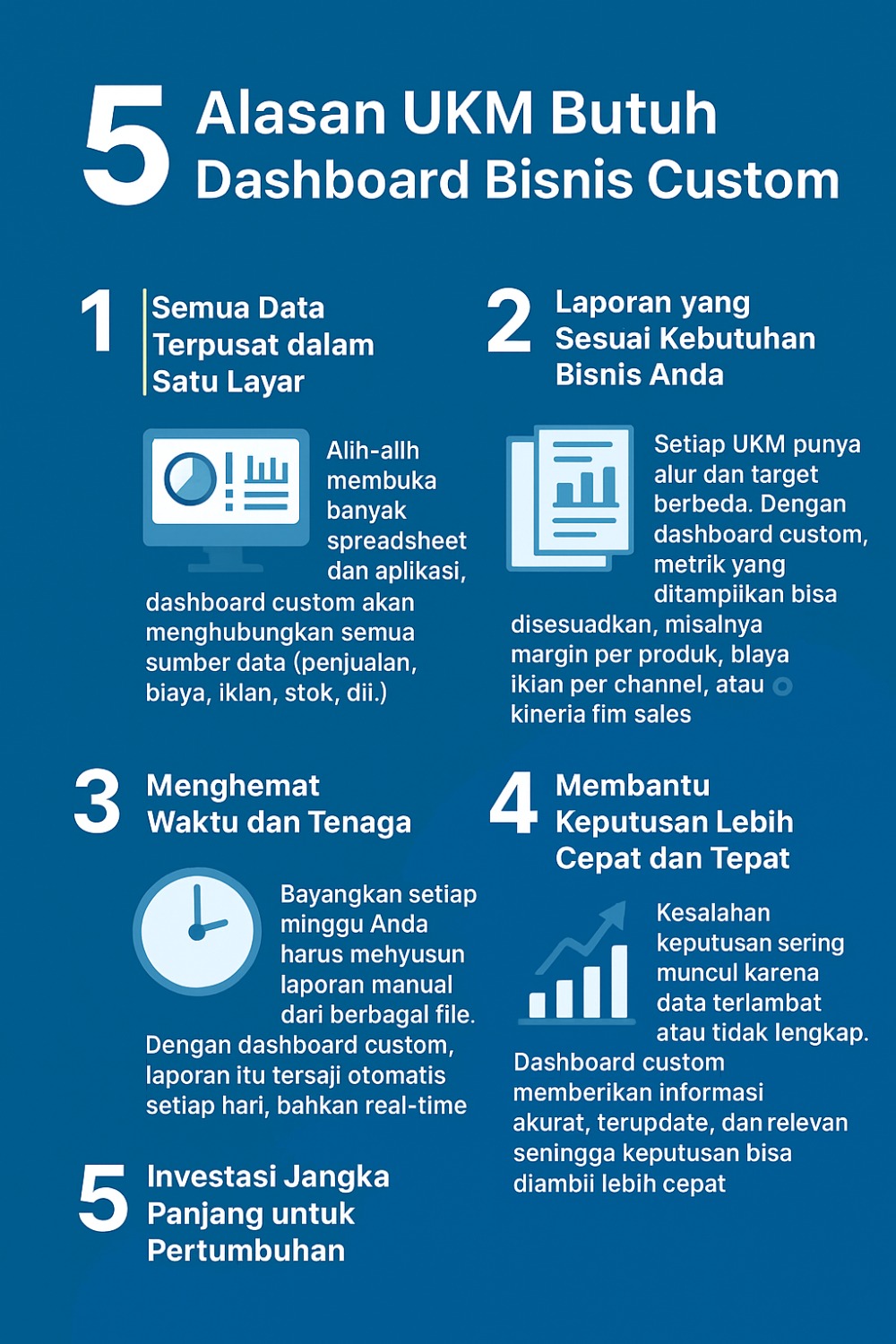 5 Alasan UKM Butuh Dashboard Bisnis Custom