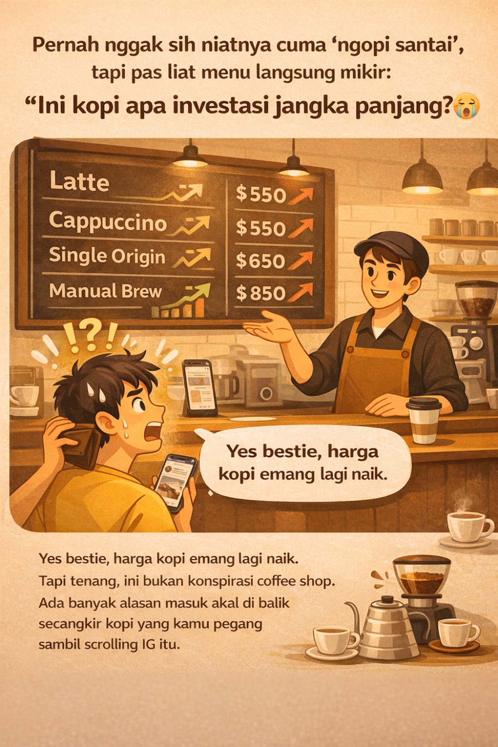 Kenapa Harga Kopi di Coffee Shop Naik?