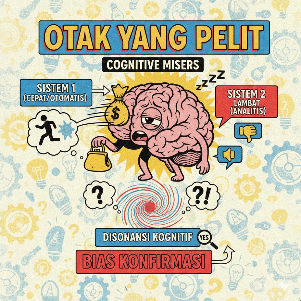 Ilustrasi Otak yang Pelit (Gemini)