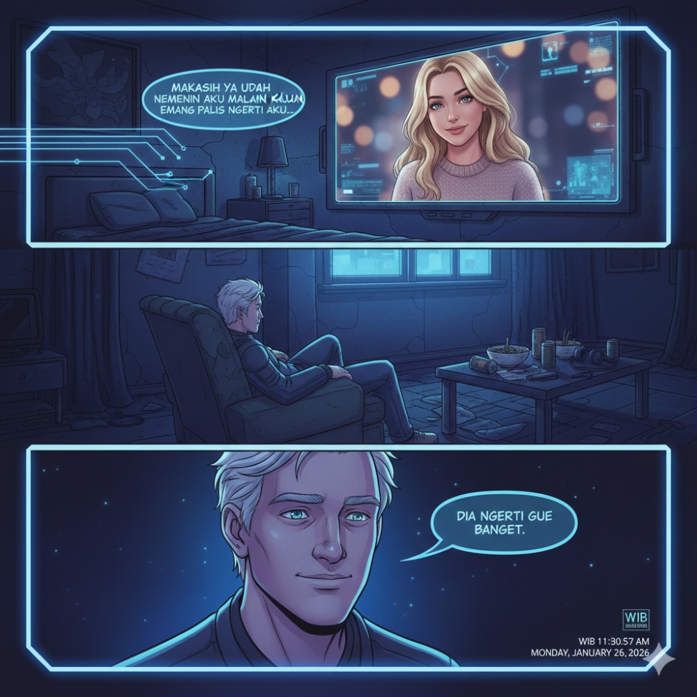 Ilustrasi Parasocial Relationship - Gemini