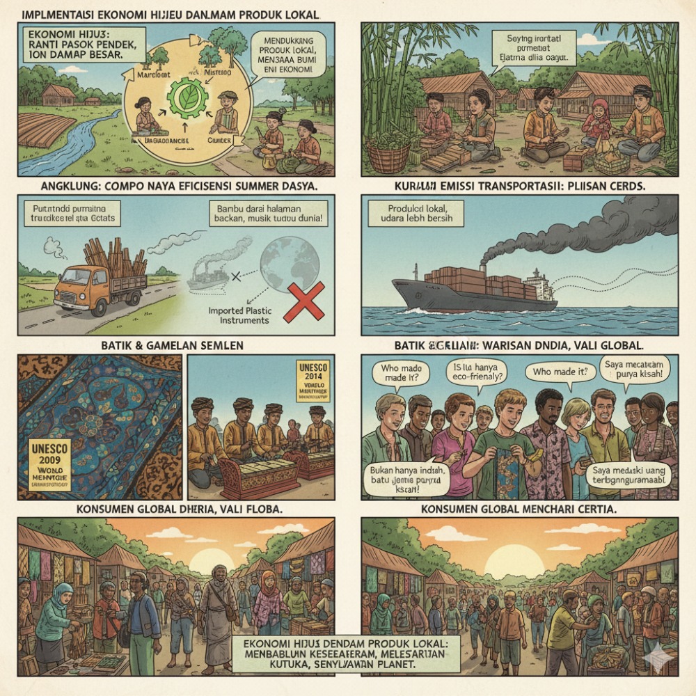 Ilustrasi Ekonomi hijau - Gemini