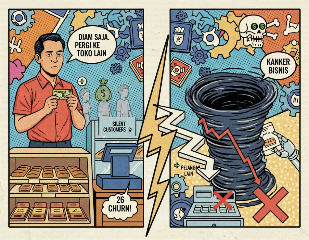 Ilustrasi Bahaya "The Silent Costumer" (Gemini)