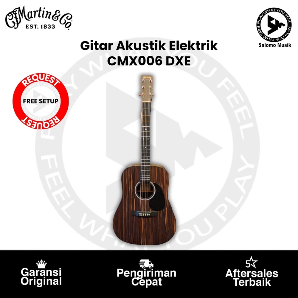 Gitar Akustik Elektrik Martin & Co CMX006 DXE Macassar Ebony Limited Edition Original