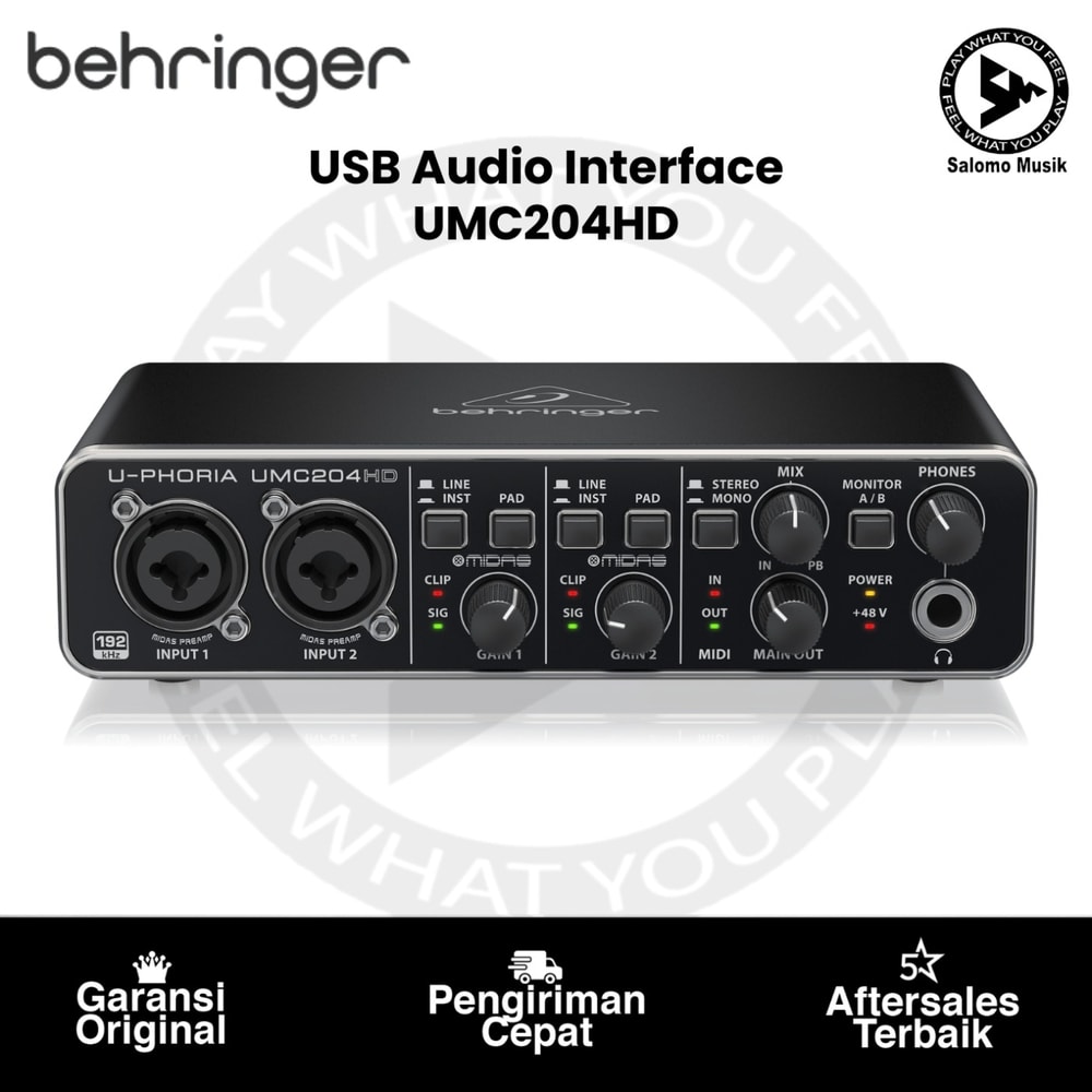 USB Audio Interface Behringer UMC204HD