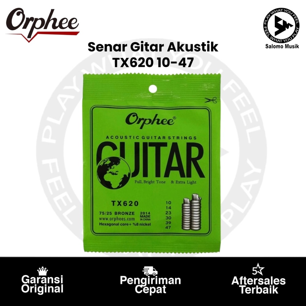Senar Gitar Akustik Orphee TX620 75/25 Bronze 10-47