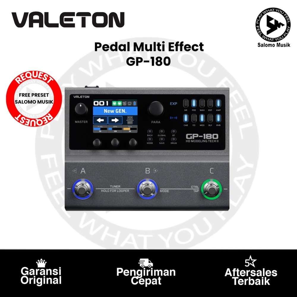 Pedal Multi Effect VALETON GP-180 Multi-Effects Processor