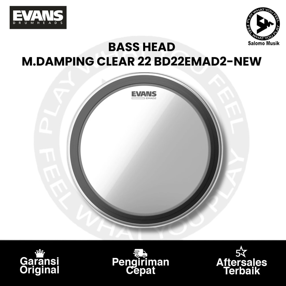 Bass Drumhead EVANS BD22EMAD2 EMAD2 Clear Bass Drumhead 22 inch