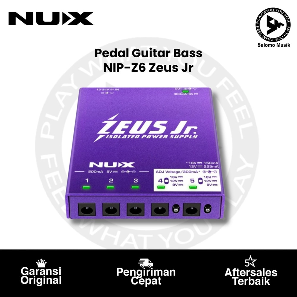 Power Supply Pedal Guitar Bass Nux NIP-Z6 Zeus Jr
