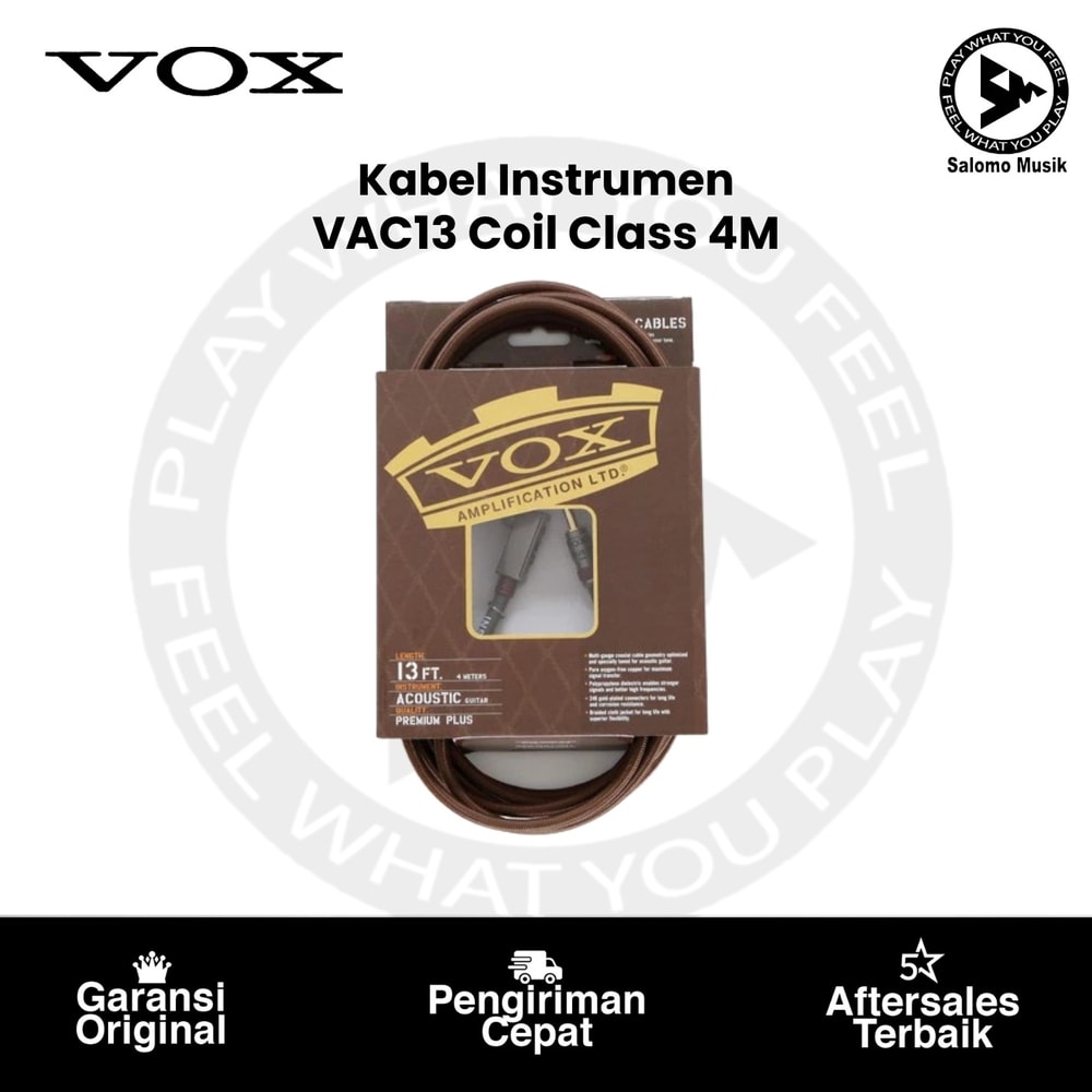 Kabel Jack / Kabel Instrument Gitar VOX VAC13 Coil Class 4 Meter