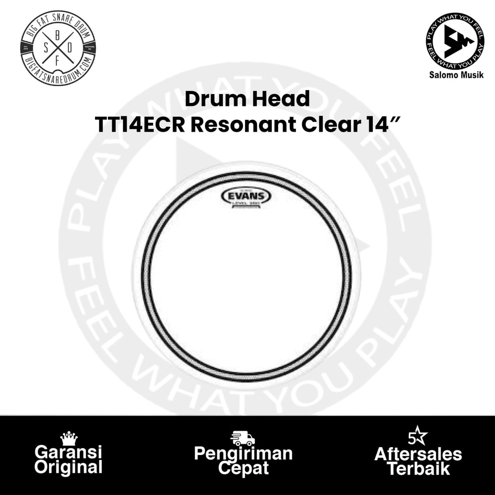 Drumhead EVANS TT14ECR Resonant Clear 14 Inch