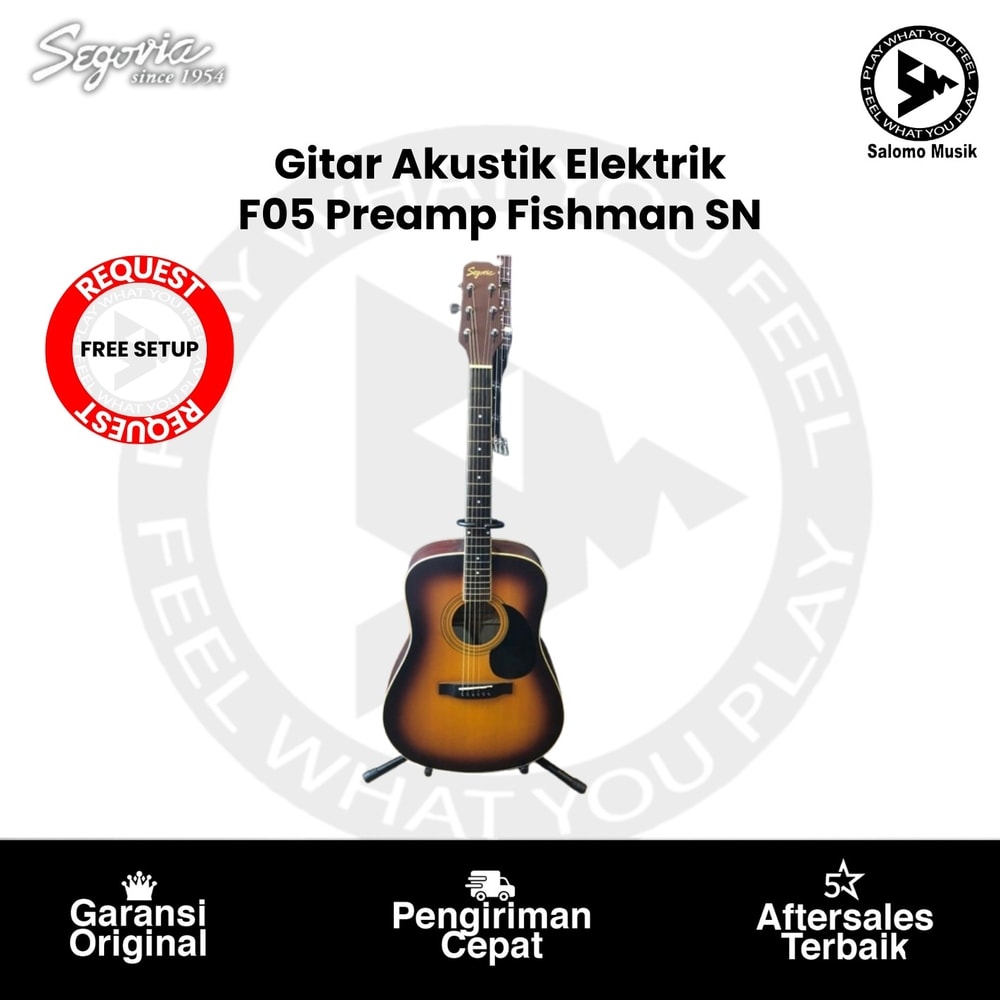 Gitar Akustik Elektrik Segovia F05 Preamp Fishman SN Original