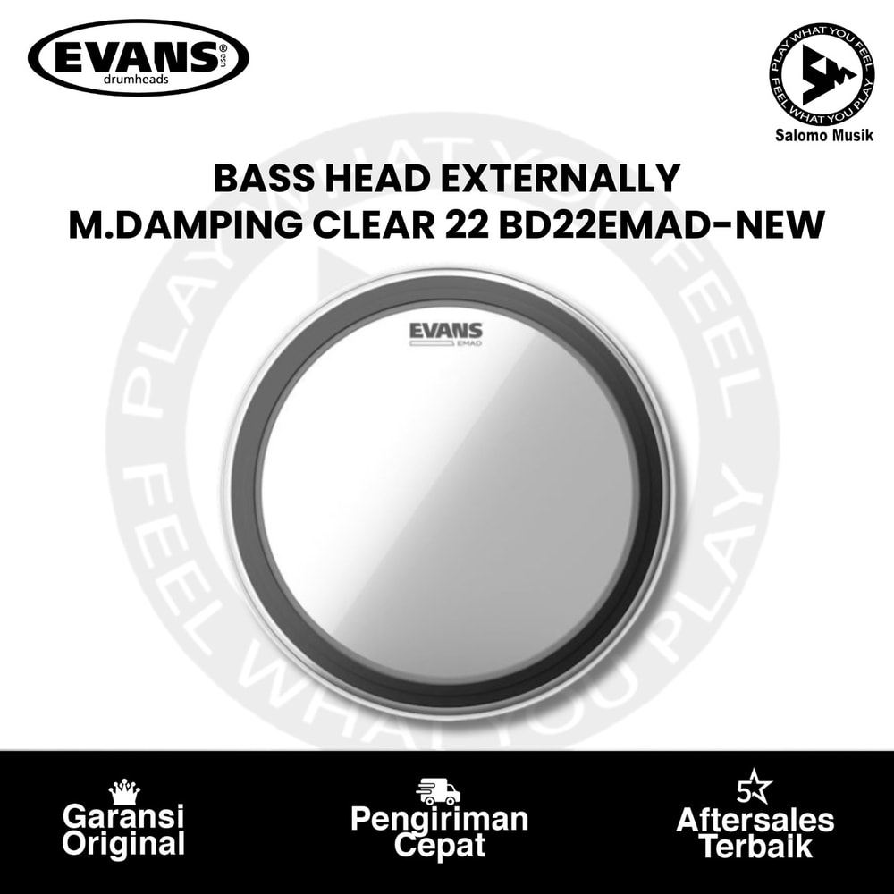 Bass Drumhead EVANS BD22EMAD EMAD Clear Bass Drumhead 22 inch
