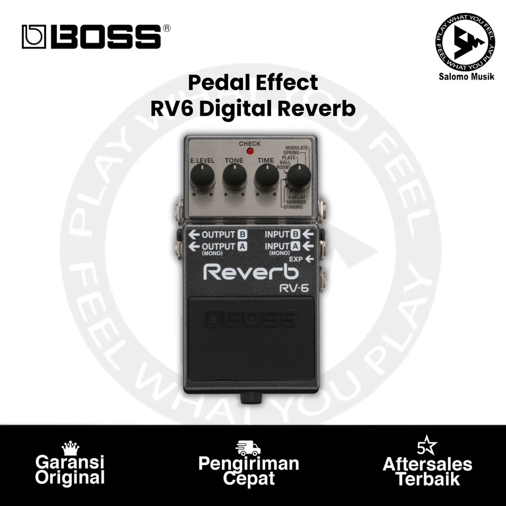 Pedal Effect BOSS RV-6 Digital Reverb Pedal