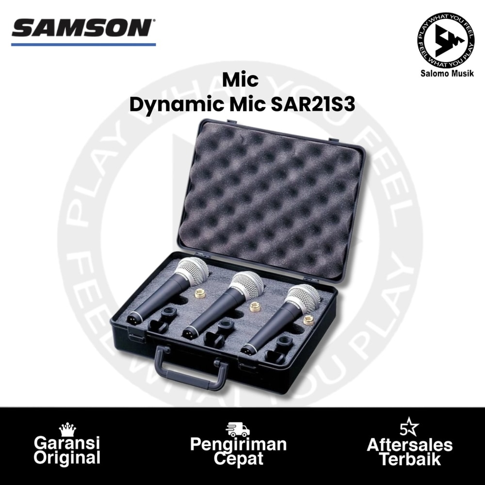 Microphone Samson SAR21S3 Cardioid Dynamic Mic With Switch (3pcs)