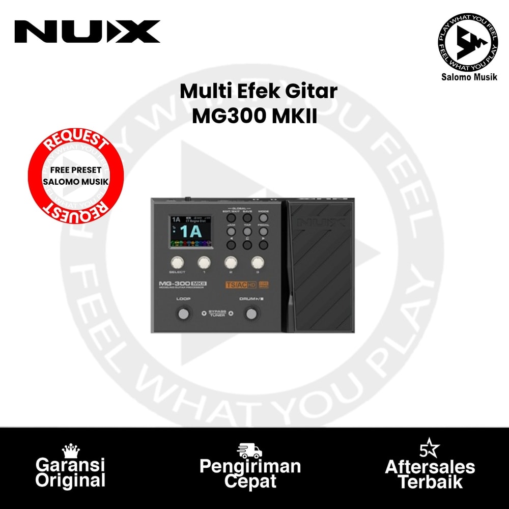 Pedal Multi Effect Gitar NUX MG300 MKII Original
