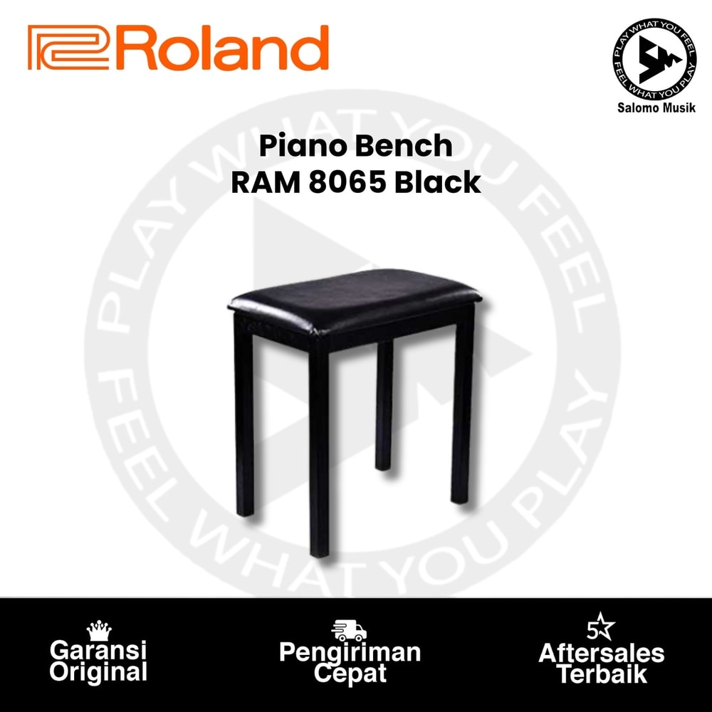 Bangku Piano Piano Bench Roland RAM-8065 Piano Bench - Black