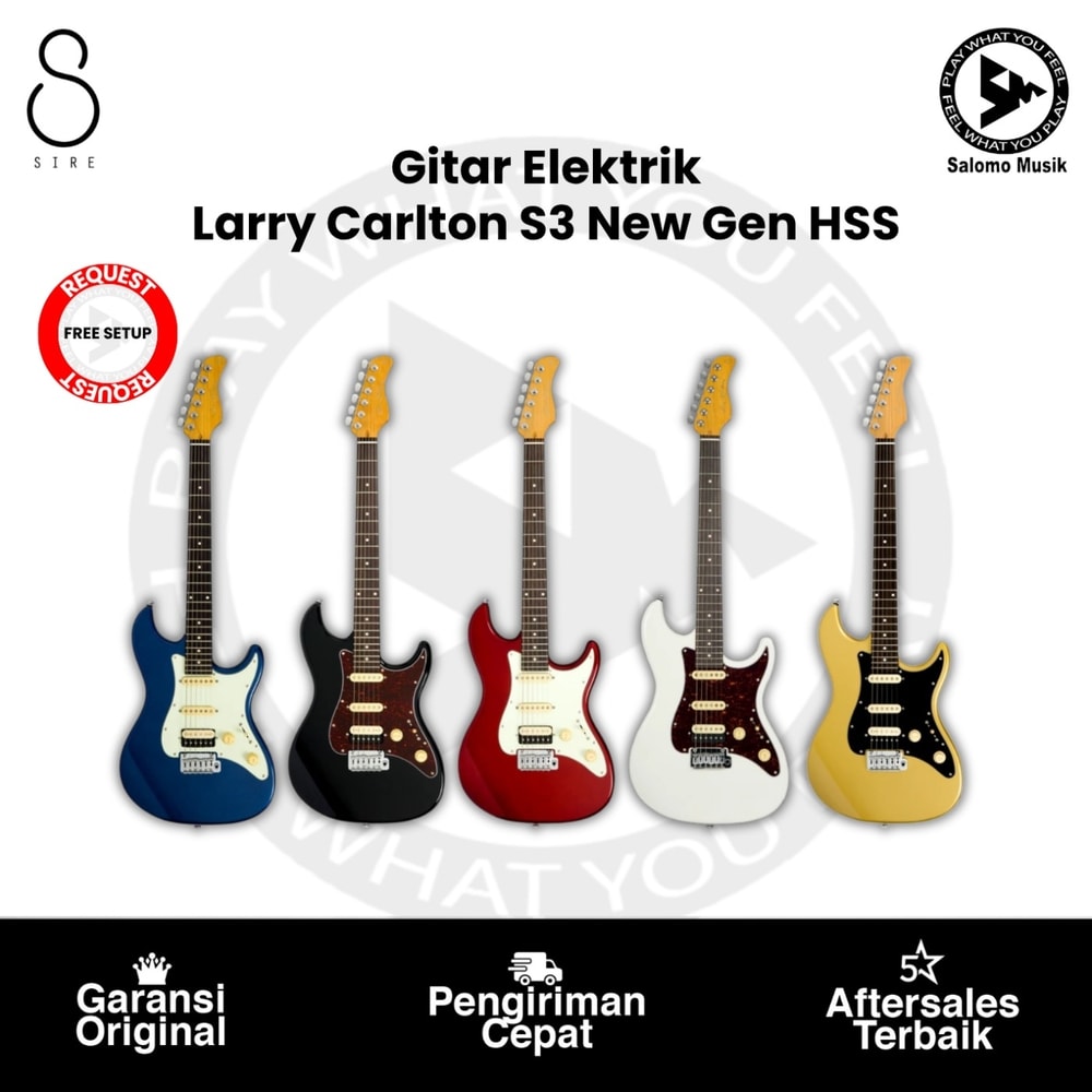 Gitar Elektrik Sire Larry Carlton S3 New Gen HSS Strat Style Varian Warna