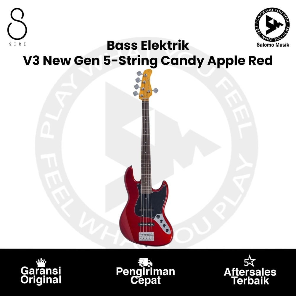 Bass Elektrik Sire Marcus Miller V3 New Gen 5-String Candy Apple Red