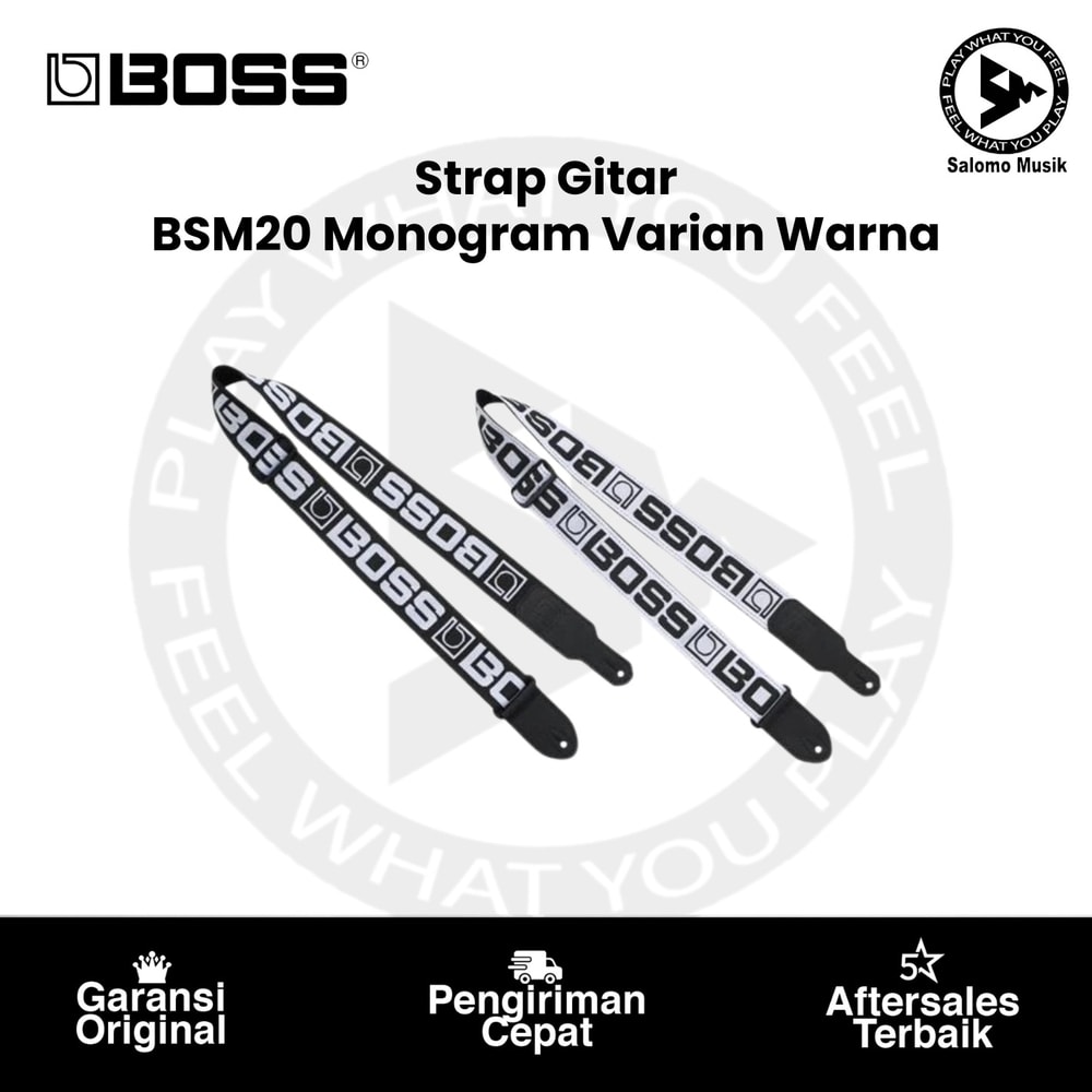 Strap Gitar BOSS BSM-20 Monogram Varian Warna