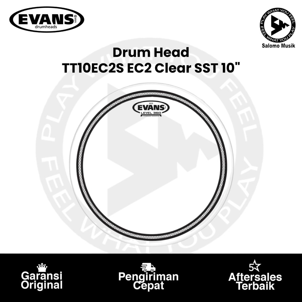 Drumhead EVANS TT10EC2S EC2 Clear SST 10 Inch