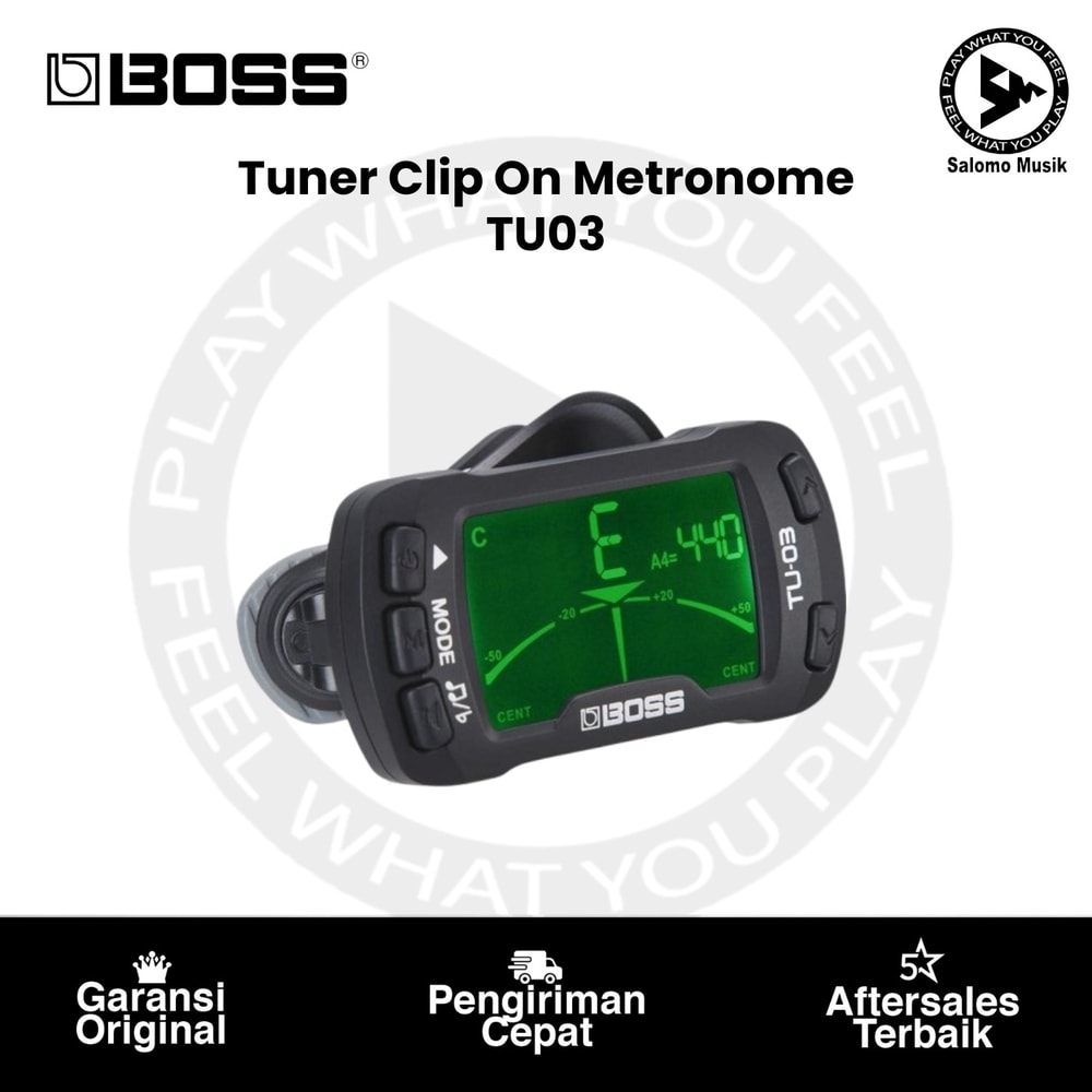 Tuner Clip On Metronome BOSS TU-03 Clip-On Tuner and Metronome