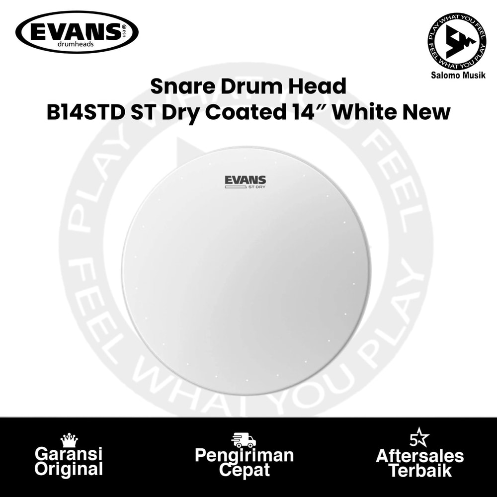 Snare Drumhead EVANS B14STD ST Dry Coated White 14 Inch