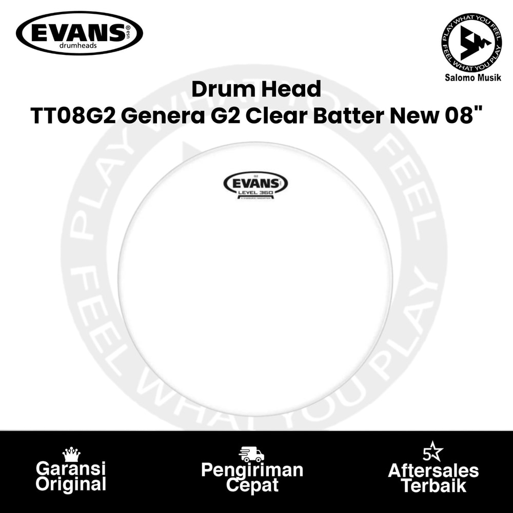 Drumhead EVANS TT08G2 Genera G2 Clear Batter New 8 Inch
