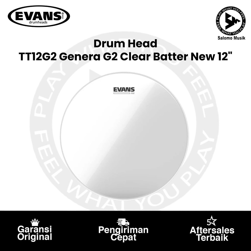 Drumhead EVANS TT12G2 Genera G2 Clear Batter New 12 Inch