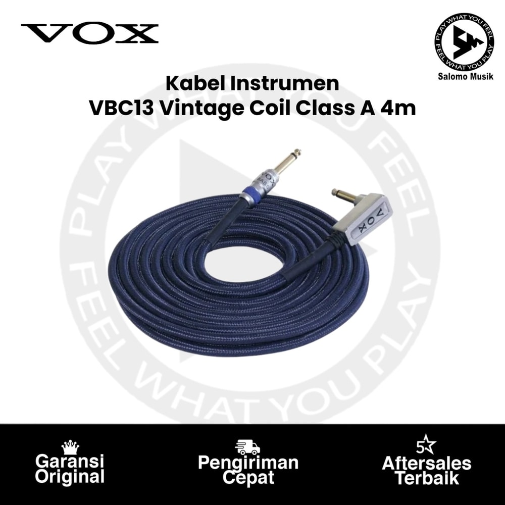 Kabel Instrumen VOX VBC13 Vintage Coil Class A 4 Meter