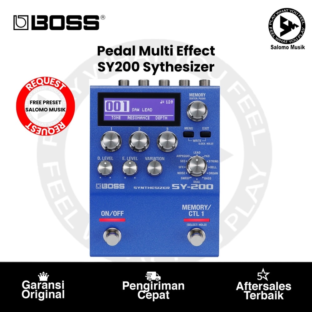 Pedal Multi Effect BOSS SY-200 Guitar Synthesizer Pedal
