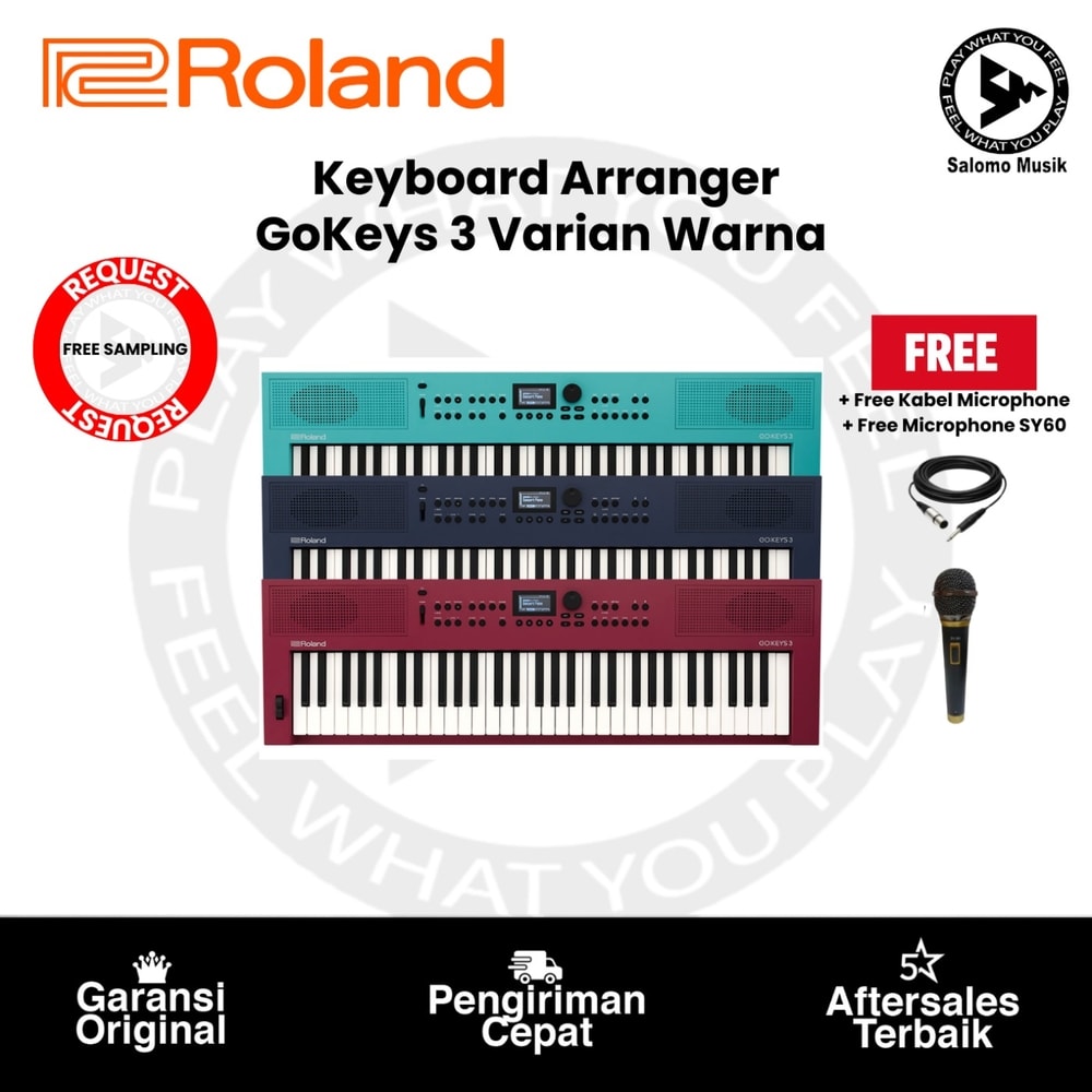 Keyboard Arranger Roland GoKeys 3 Varian Warna Original