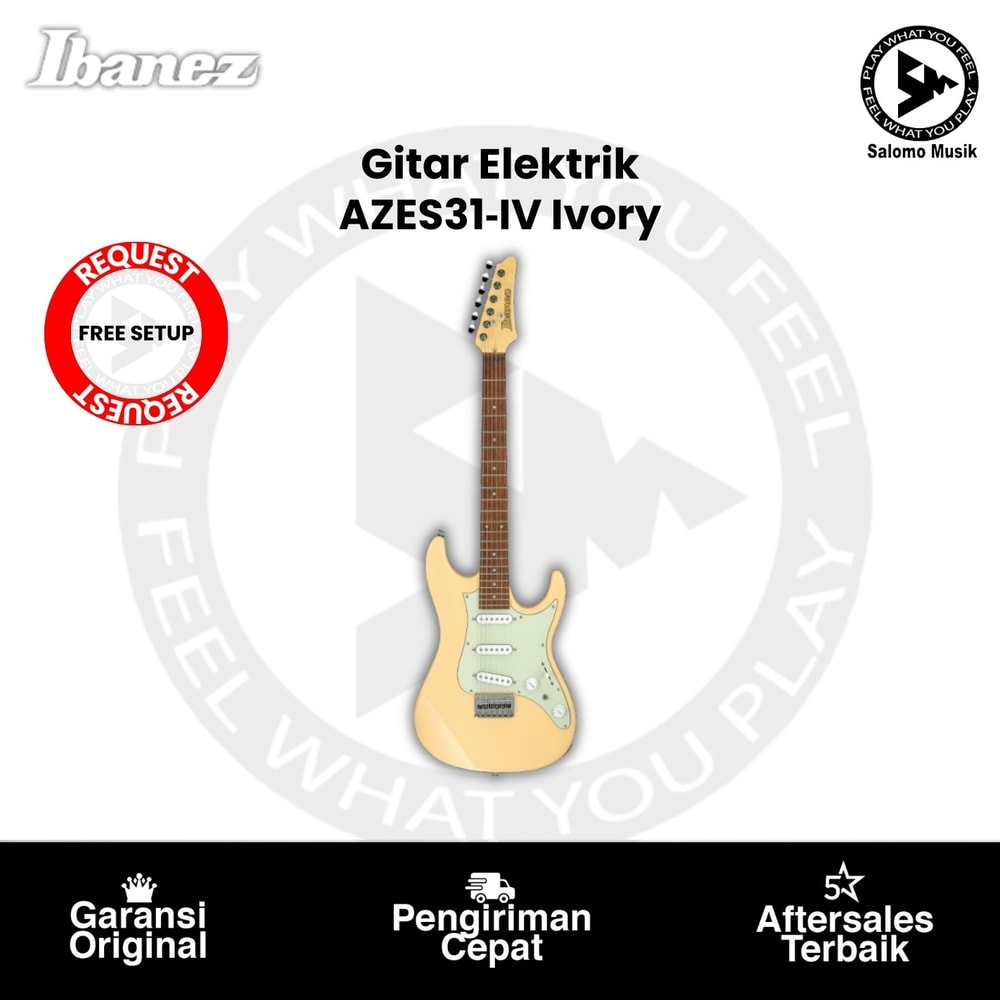 Gitar Elektrik Ibanez AZES31‑IV Ivory Original