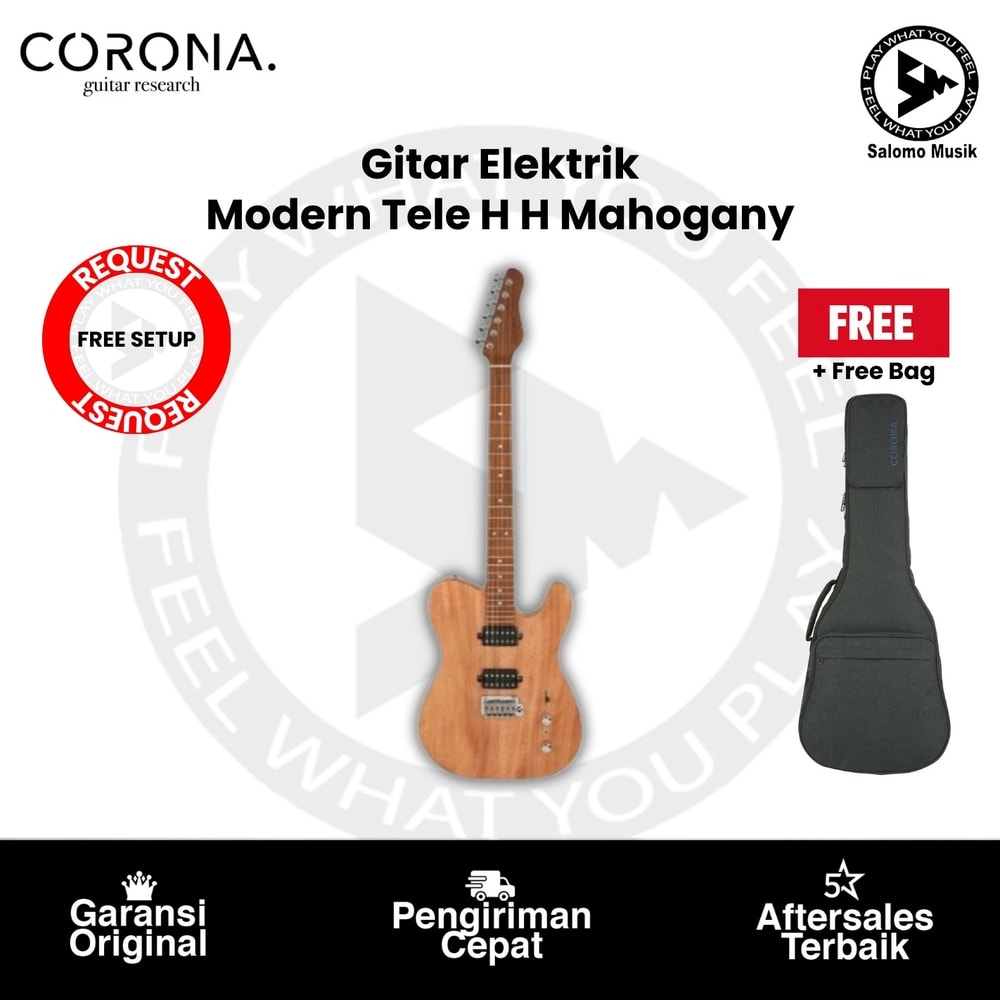 Gitar Elektrik Corona Modern Tele Style H H Mahogany Original