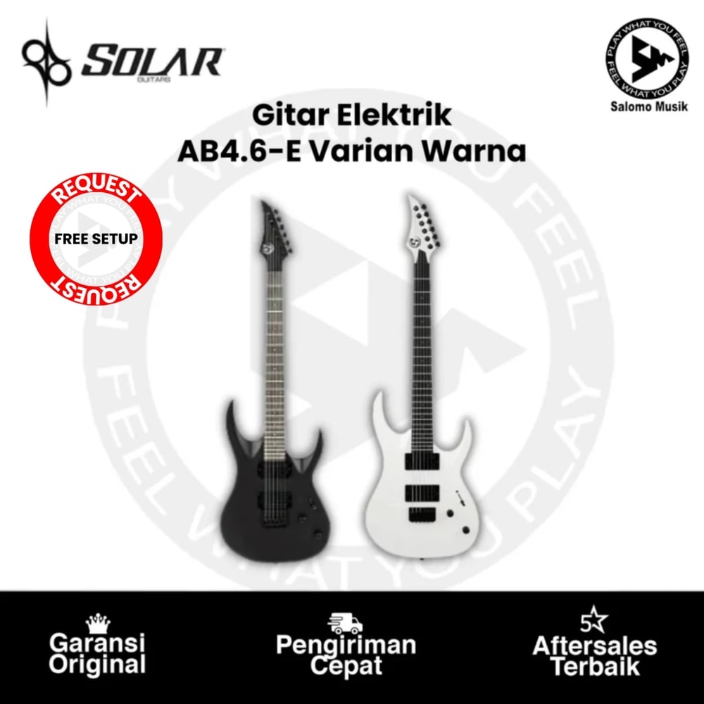 Gitar Elektrik Solar AB4.6C-E AB4.6W-E Original Varian Warna