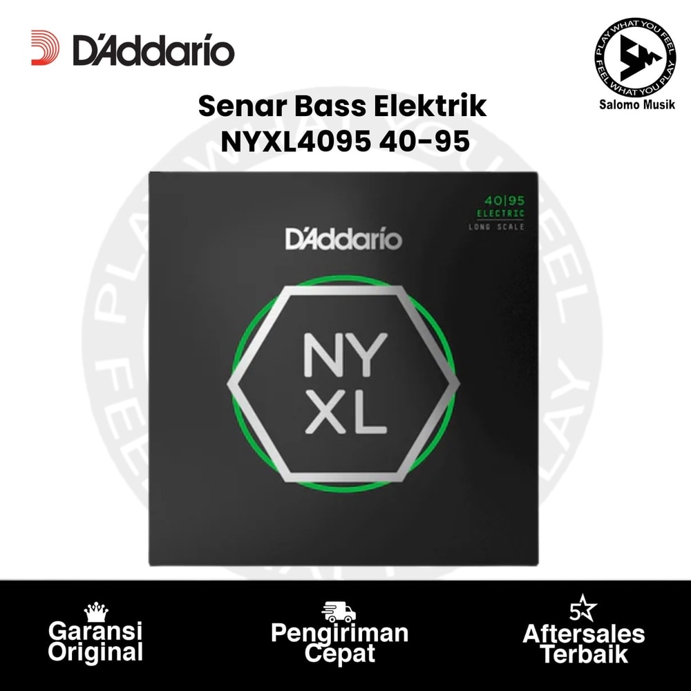 Senar Bass Elektrik D'Addario NYXL4095 NYXL Long Scale Super Light 40-95 Original