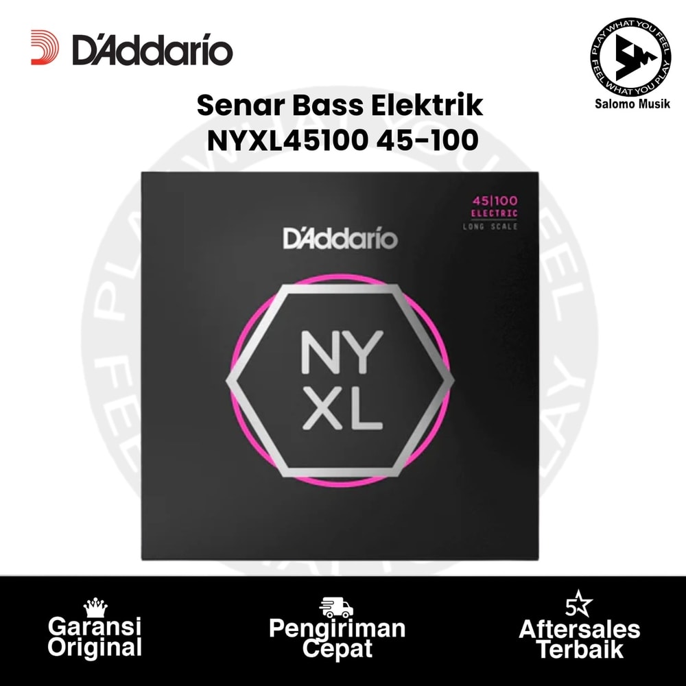 Senar Bass Elektrik D'Addario NYXL45100 NYXL Long Scale Regular 45-100 Original
