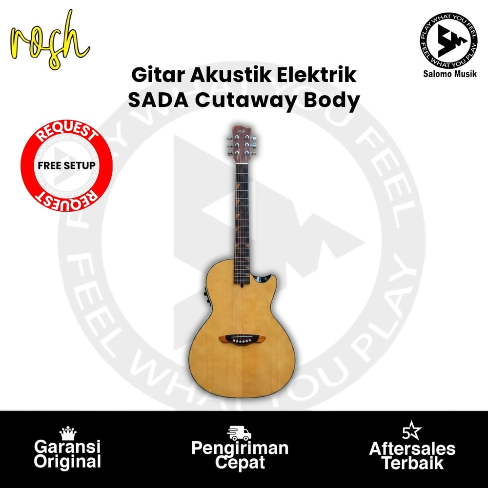 Gitar Akustik Elektrik Rosh by RB Guitar SADA Series Cutaway Body