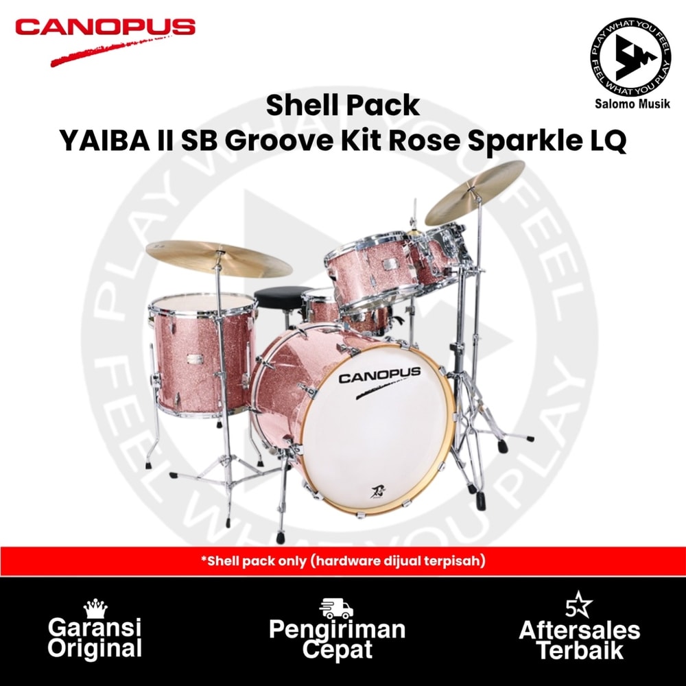 Shell Pack Canopus YAIBA II SB Groove Kit Rose Sparkle Lacquer