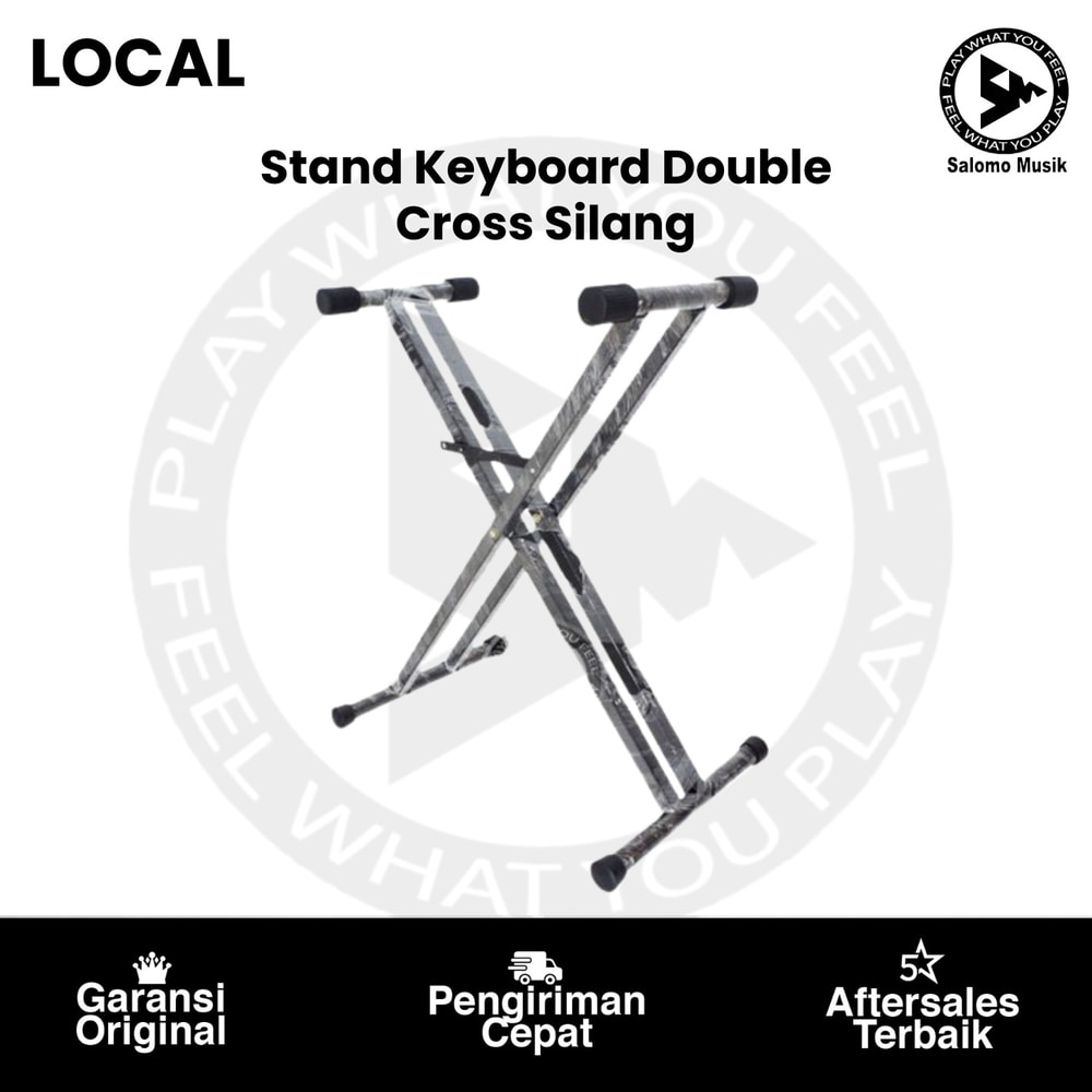 Stand Keyboard Double LOKAL Cross Silang