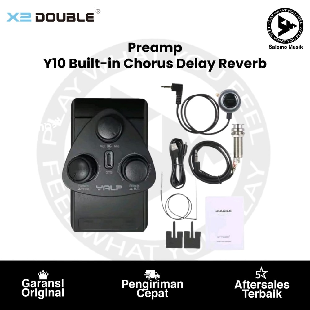Preamp Gitar Akustik Y10 Built-in Chorus Delay Reverb